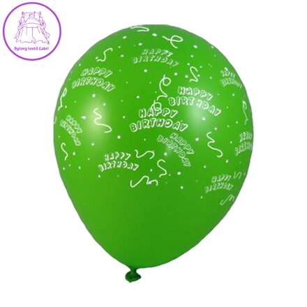 Balón L 30 cm, Happy Birthday / 5 ks /