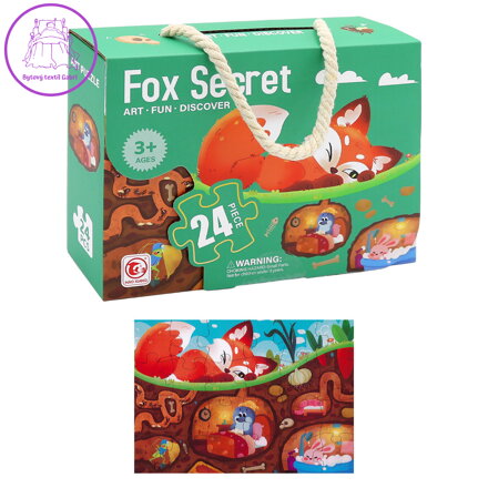 Dětské puzzle 50 x 34 cm (24 dílků) - Fox secret