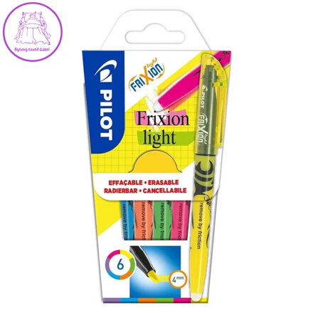 Zvýrazňovač PILOT Frixion Light Natural Colors - sada 6 ks