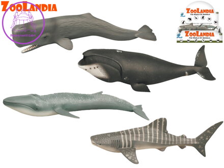 Zoolandia mořská zvířátka 22,5-28cm 4druhy v sáčku 8ks v DBX