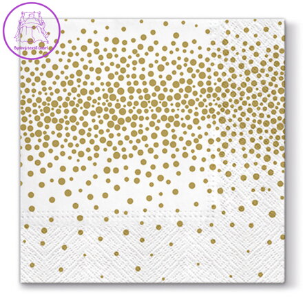 Obrúsky PAW L 33x33cm Confetti - gold Obrúsky PAW L 33x33cm Confetti - gold