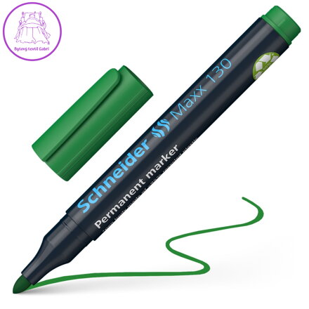 Permanentní popisovač, 1-3 mm, kuželový hrot, SCHNEIDER "Maxx 130", zelený