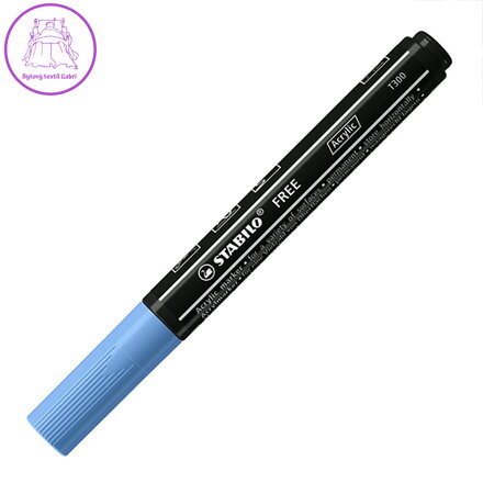 Akrylový popisovač STABILO FREE Acrylic T300 Kulatý hrot 2-3 mm - kobaltově modrý