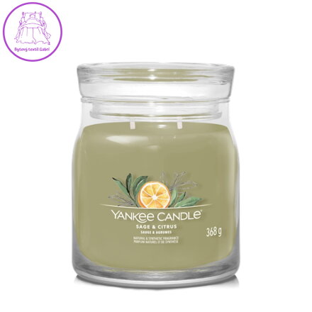 Svíčka Yankee Candle -  SAGE & CITRUS, střední