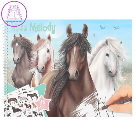 Omalovánka Miss Melody - Koně