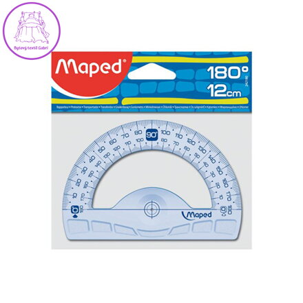 Uhloměr MAPED "GRAPHIC"180°, plastový, 12 cm