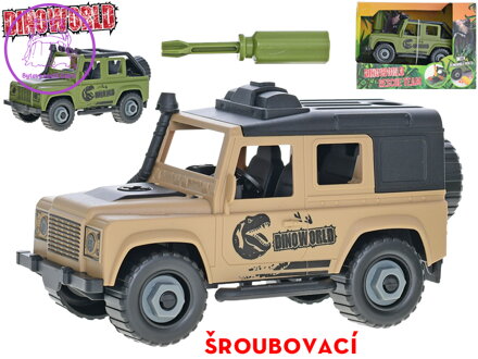 Dinoworld auto 17cm 4x4 šroubovací 2barvy v krabičce