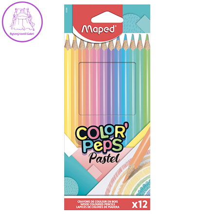 Farebné ceruzky MAPED Color' Peps Pastel 12 ks