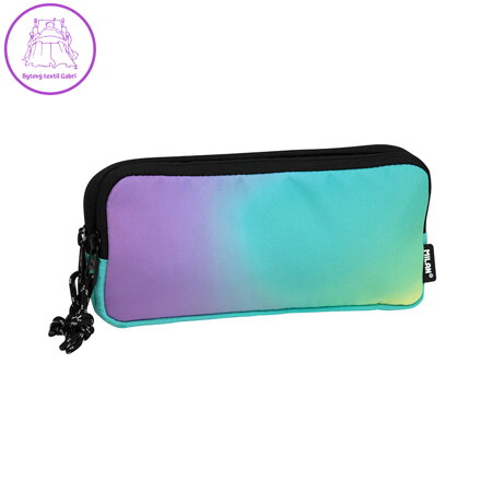 Pouzdro na pera MILAN 3-zipové Sunset, zelené