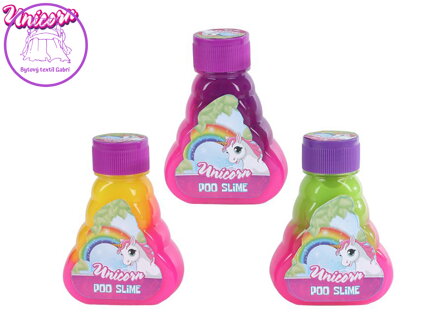 Unicorn lejno jednorožce 10,5cm s duhovým slizem 140g 3barvy 12ks v DBX