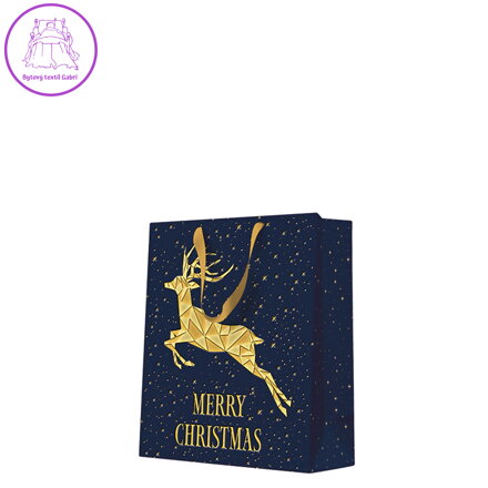 Dárková taška stredne velká - PREMIUM Gold Deer 20x10x25 cm