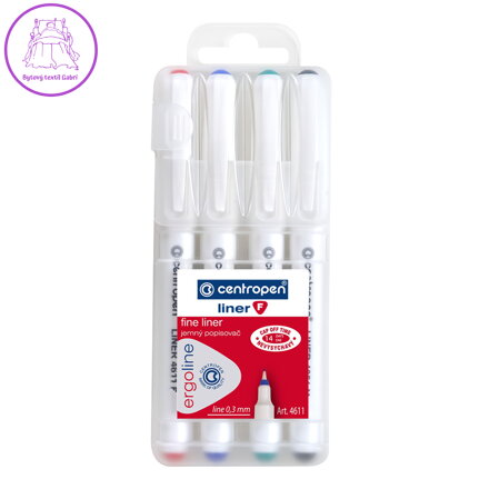 Liner CENTROPEN 4611 - sada 4 ks 0,3 mm