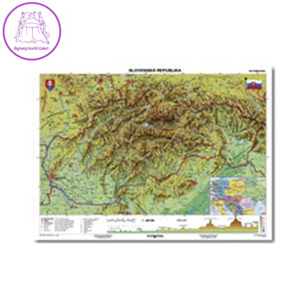 Mapa Slovensko-geografická B1 formát