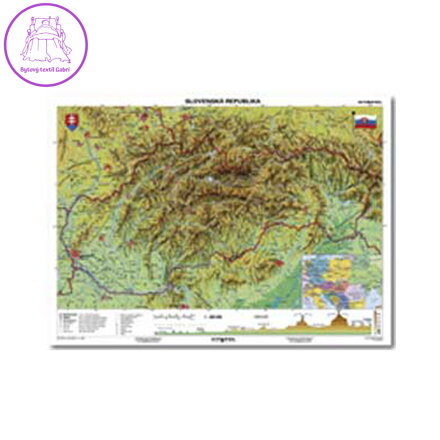 Mapa Slovensko-geografická B1 formát