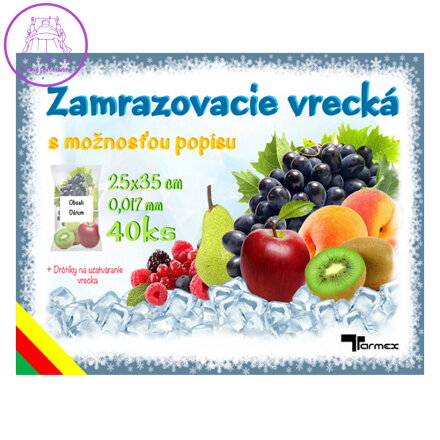 Zamrazovací sáčky 25x35cm, farebné 40ks