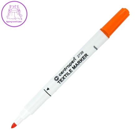 Popisovač CENTROPEN 2739 Textile - oranžový