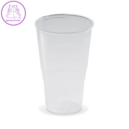 Pohár průhledný 0,5 l, 50 ks