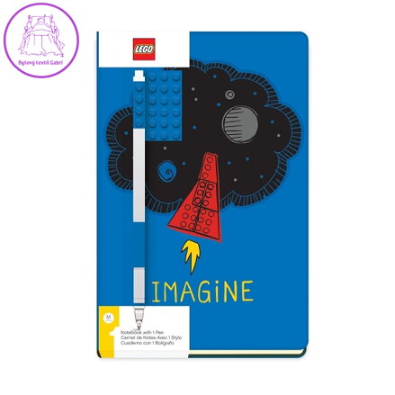 LEGO Stationery Zápisník A5 s modrým perem - Imagine