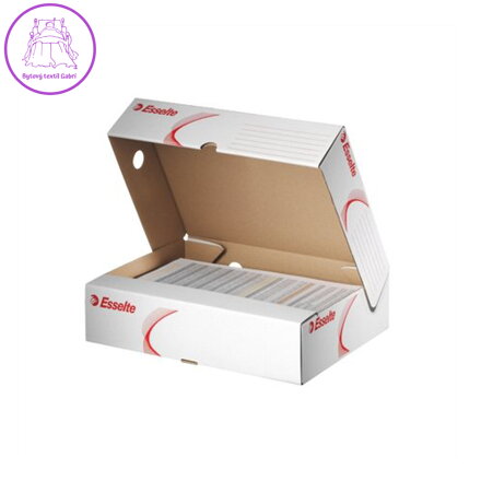 Archivní box A4 / 80 mm, karton, horizontální, ESSELTE "Standard", bílý