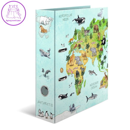 Pákový pořadač A4/7cm World map/Mapa světa