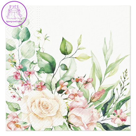 Ubrousky PAW L 33x33cm Floral Moments