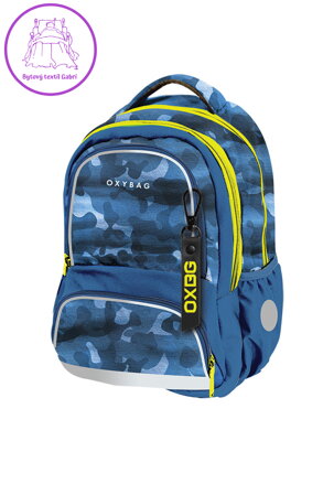 Školní batoh OXY NEXT Camo blue