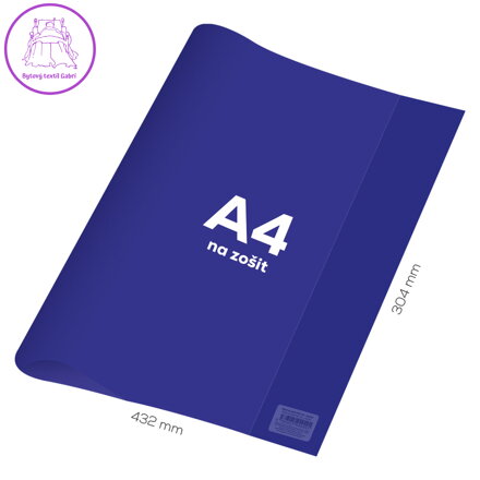 Obal na notebook A4 PVC 432x304 mm - průhledný/modrý