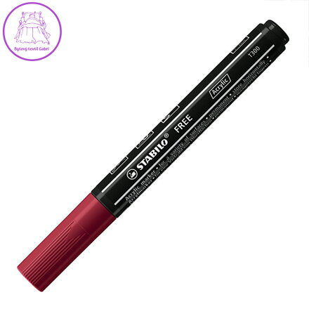 Akrylový popisovač STABILO FREE Acrylic T300 Kulatý hrot 2-3 mm - purpurový