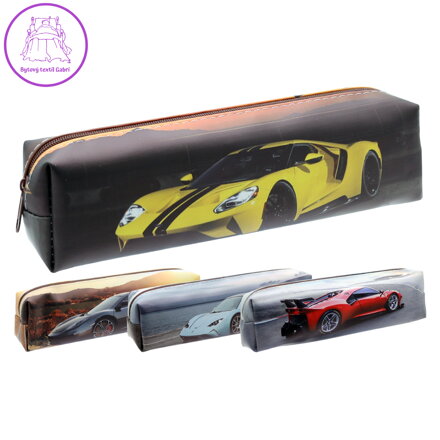Penál s potiskem Fast Cars, prázdný (mix 4 vzorů) PU
