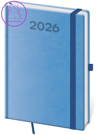 Diář 2026 týdenní A5 Print Pop - světle modrý