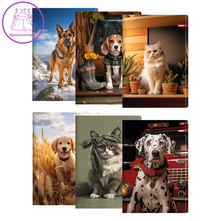 Zápisník A4, linkovaný 444, 40 listů, Exclusive "Pet"