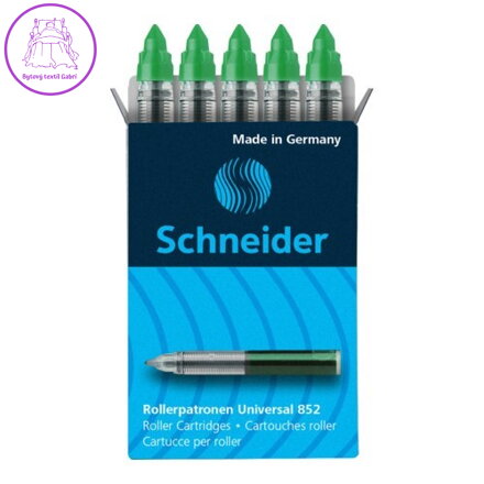 Náplň pro rollery Schneider Cartridge 852 0,6 mm / 5 ks - zelená