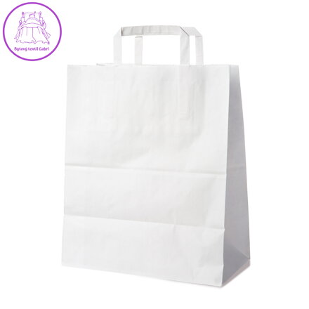 Papírové tašky 32 + 16x39 cm bílé / 50 ks /