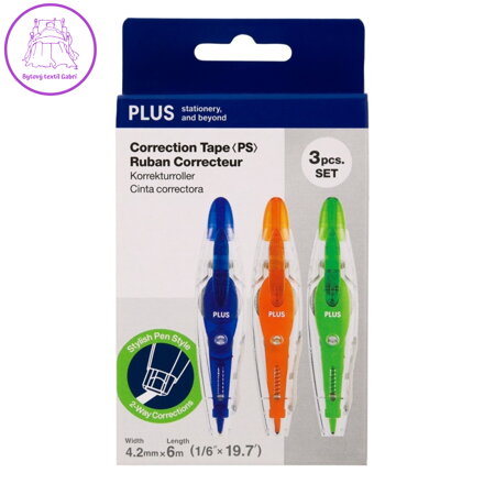 Korektor páska PLUS PS WH-034M-3P /4,2 mm x 6 m/ 2+1 ZDARMA