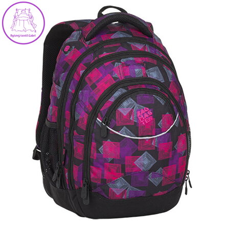 Studentský batoh ENERGY 8 E BLACK / PINK / VIOLET