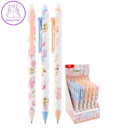 Roller gelový/gumovací M&G Sakura time, hrot 0,5 mm (3 designy)