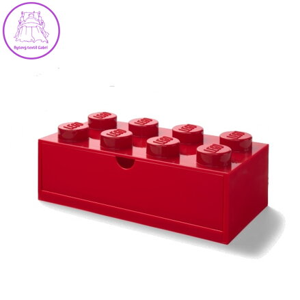 LEGO stolní box 8 se zásuvkou - červená