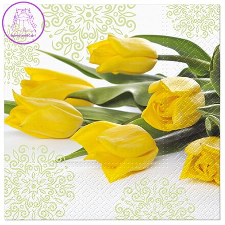 Ubrousky PAW L 33x33cm Yellow Tulips