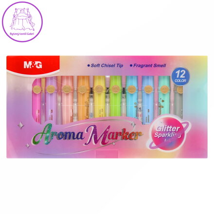 Zvýrazňovač M&G Aroma Marker Glitter (sada 12 barev) Zvýrazňovač M&G Aroma Marker Glitter (sada 12 barev)