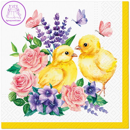 Ubrousky TaT 33x33cm Chicks and Flowers