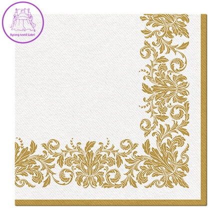 Obrúsky PAW AIRLAID 40x40 cm Golden ornament