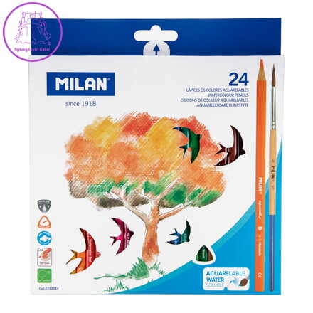 Pastelky Aqua MILAN 24ks se štětcem
