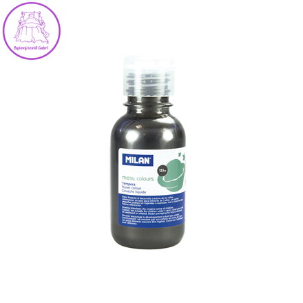 Barva temperová 125ml metalická černá