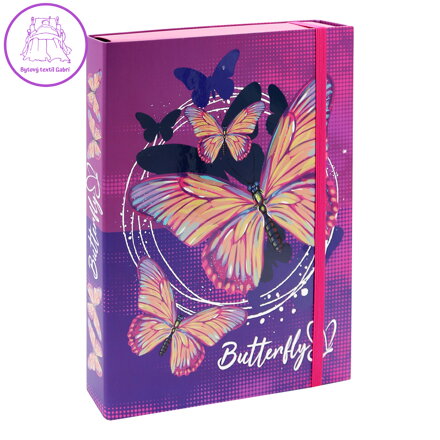 Box na sešity A4 JUMBO - Butterfly