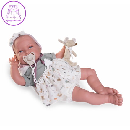 Panenka - novorozená Daniela s plyšovou myškou, 52 cm Panenka - novorozená Daniela s plyšovou myškou, 52 cm
