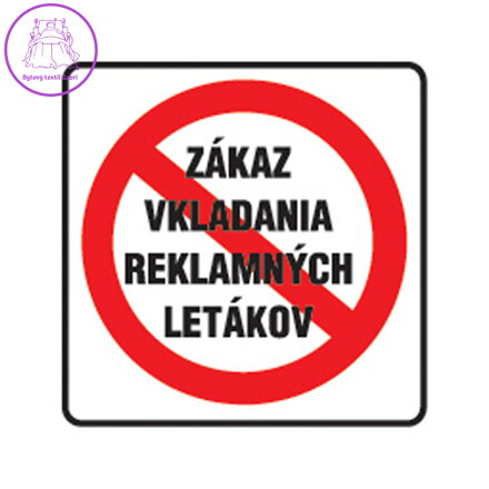 Etikety Info - Zákaz vkládání reklamy 85x85 mm