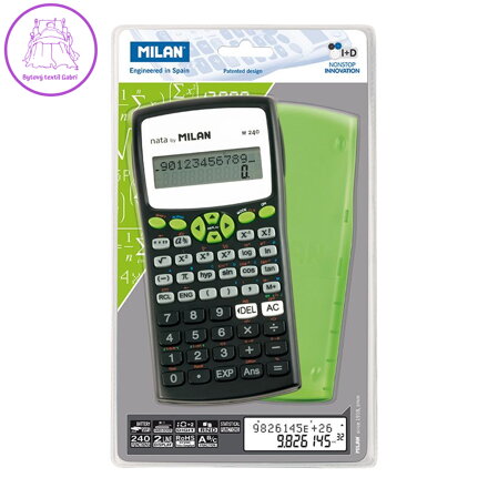 Kalkulačka MILAN vědecká 159110 Green, 240 funkcí