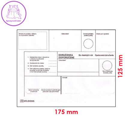 Obálky B6 DVR 125 x 175 mm opakované doručení