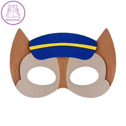 Maska na obličej Pes (policista) 18 x 12 cm