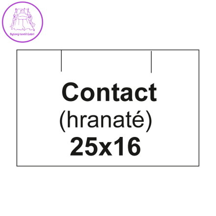 Etikety cen. CONTACT 25x16 hranaté - 1125 etikiet/kotúčik, biele